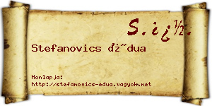 Stefanovics Édua névjegykártya